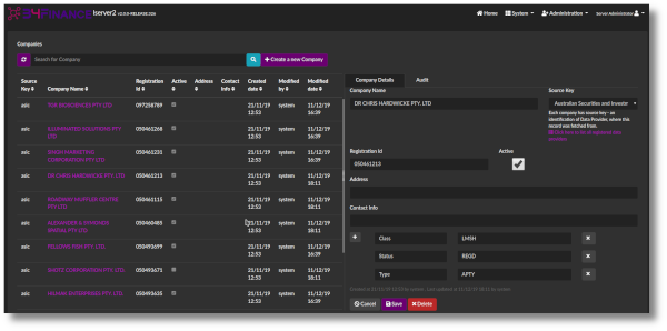 Click to open project details