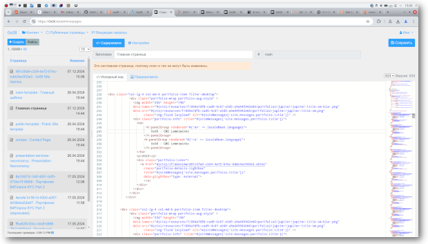 Click to open project details